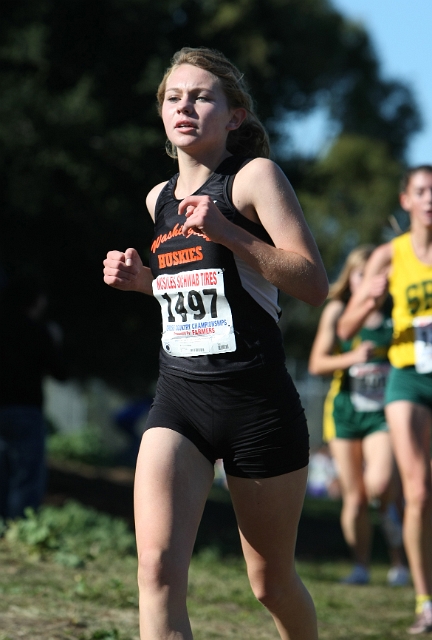 NCS XC D1 Girls-015.JPG - 2009 North Coast Section Cross Country Championships, Hayward High School, Hayward, California